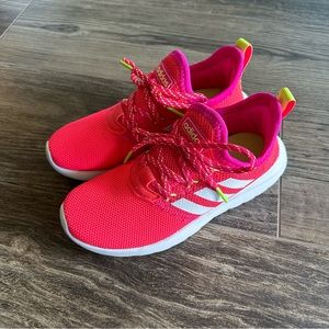 Brand New Adidas Kids Lite Racer Pink Tennis Shoes Sz 3.5